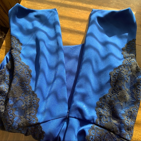 Jessica Simpson Black & Blue Sleeveless Cocktail Dress sz 10 - Picture 10 of 14